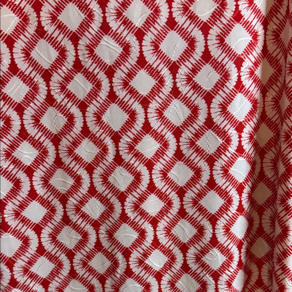 Amana Red and White Patterned Tank Top - Picture 2 of 6
